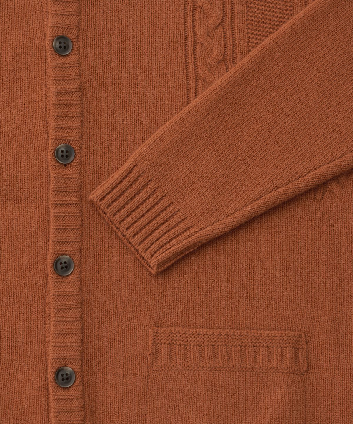 어나더 오피스(ANOTHER OFFICE) Guernsey Cardigan (Orange)