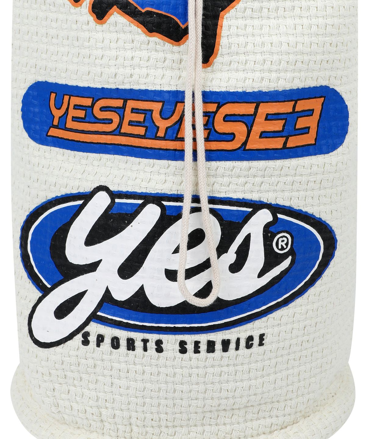 예스아이씨(YESEYESEE) Jacquard Fabric String Bag Natural White