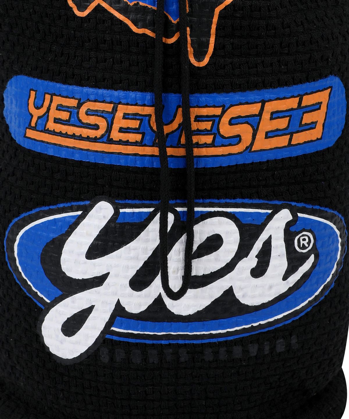 예스아이씨(YESEYESEE) Jacquard Fabric String Bag Black