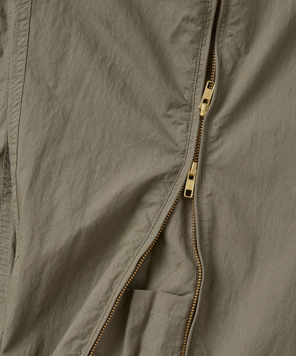예스아이씨(YESEYESEE) CN Vertical Zip Pants Sage Green
