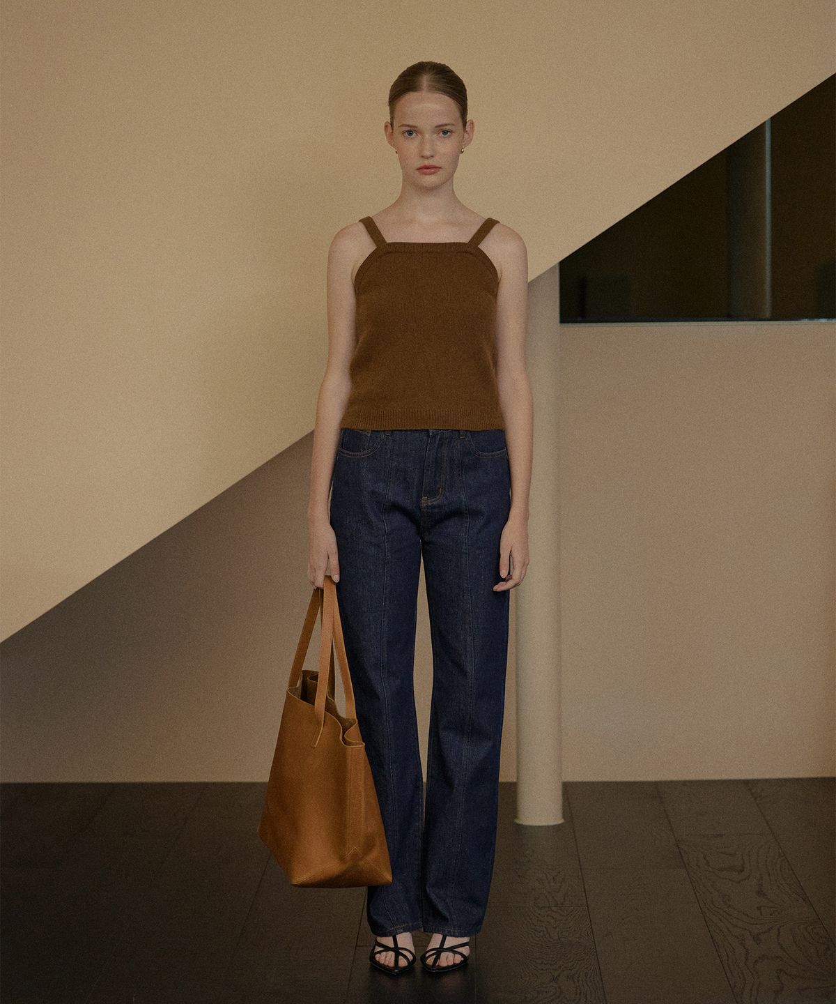 하우스 오브 폰드(HOUSE OF POND) Raccoon house slip top (Brown)
