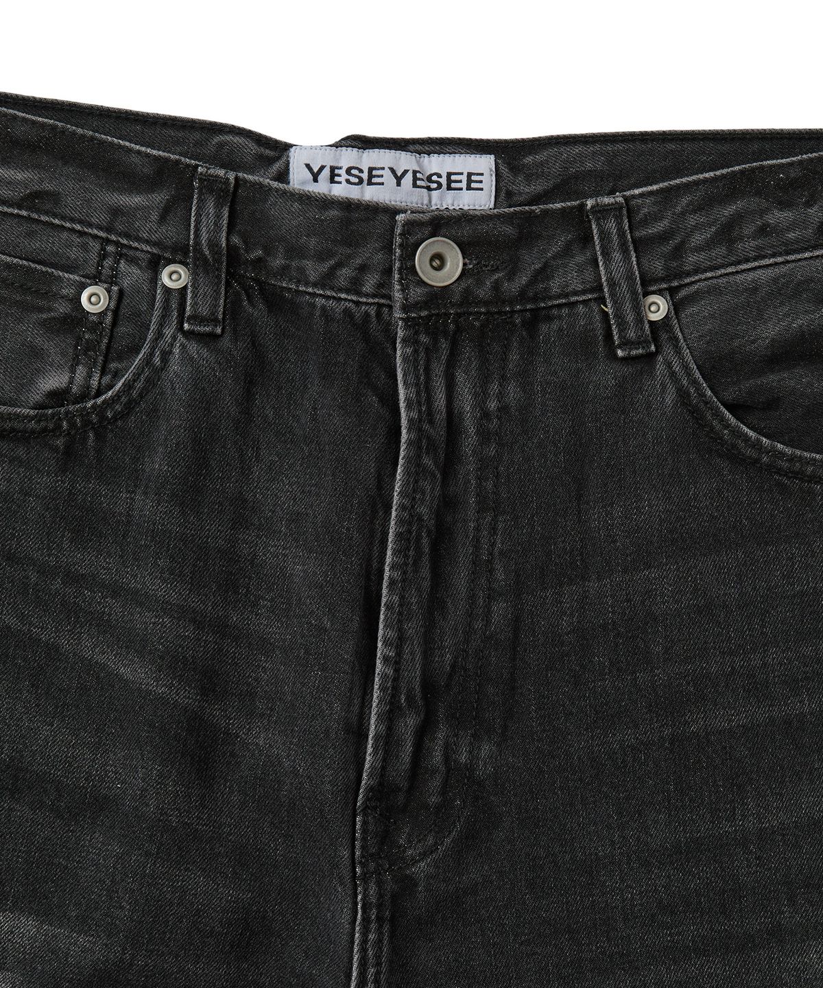 예스아이씨(YESEYESEE) Standard Denim Pants Black