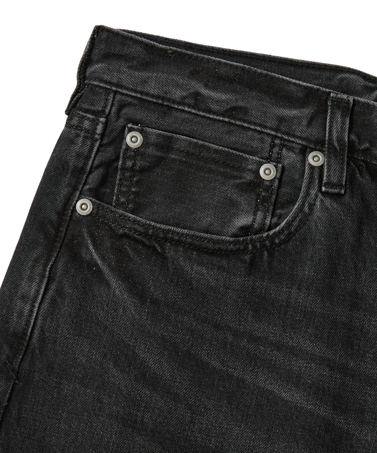 예스아이씨(YESEYESEE) Standard Denim Pants Black