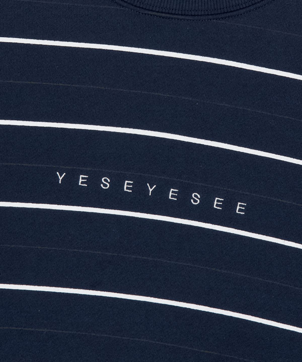 예스아이씨(YESEYESEE) Y.E.S Thin Stripe Sweatshirt Navy