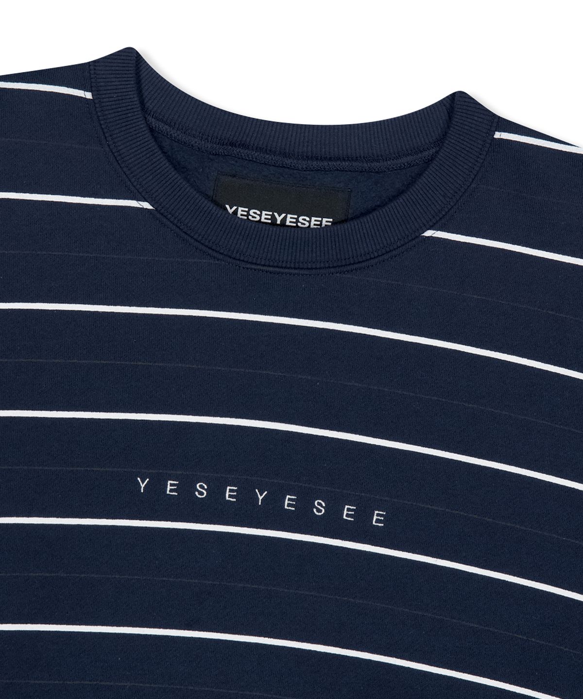 예스아이씨(YESEYESEE) Y.E.S Thin Stripe Sweatshirt Navy