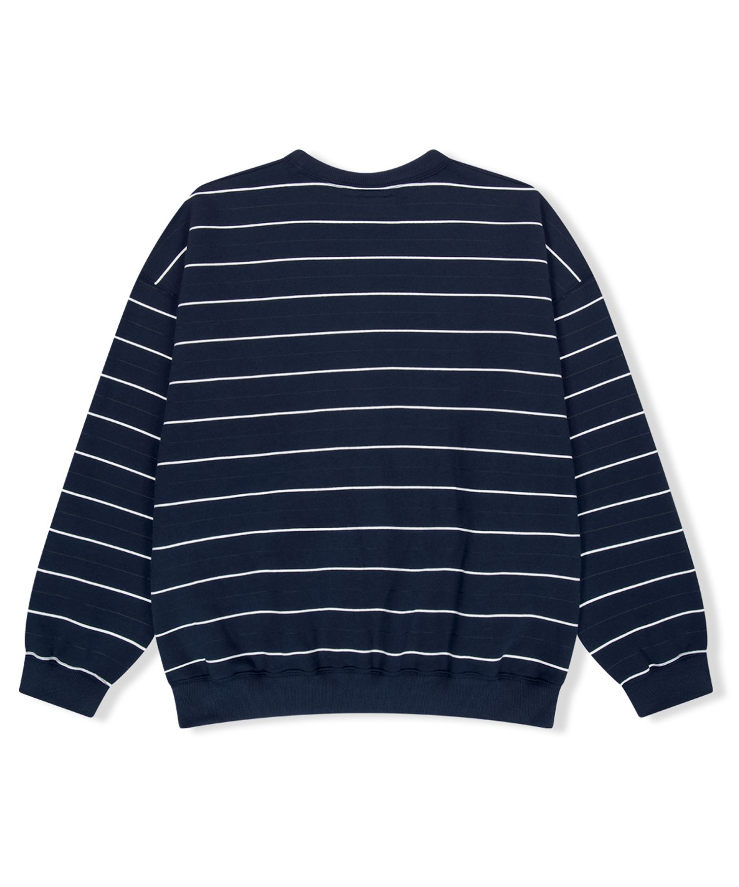 MUSINSA | YESEYESEE Y.E.S Thin Stripe Sweatshirt Navy