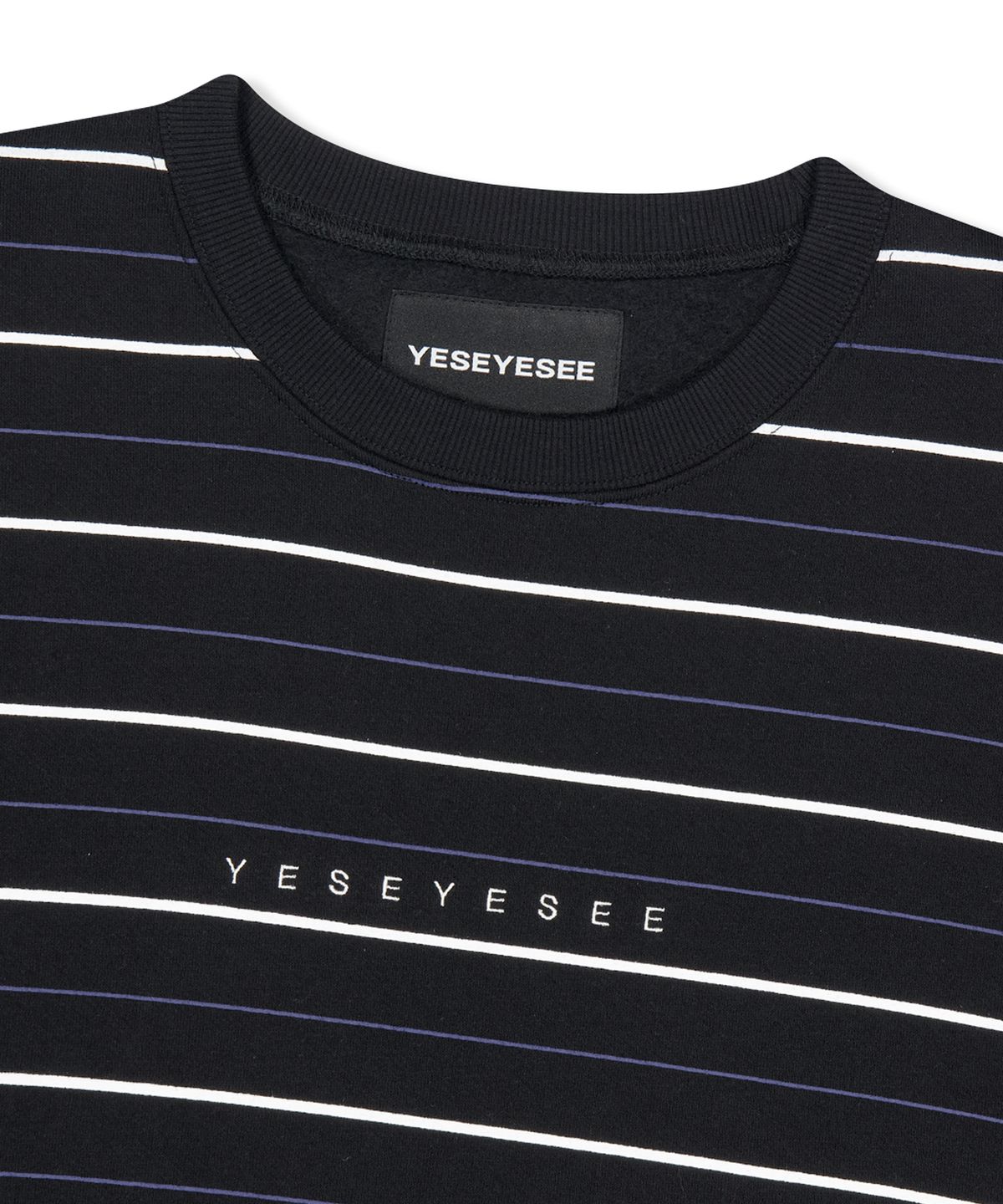 예스아이씨(YESEYESEE) Y.E.S Thin Stripe Sweatshirt Black