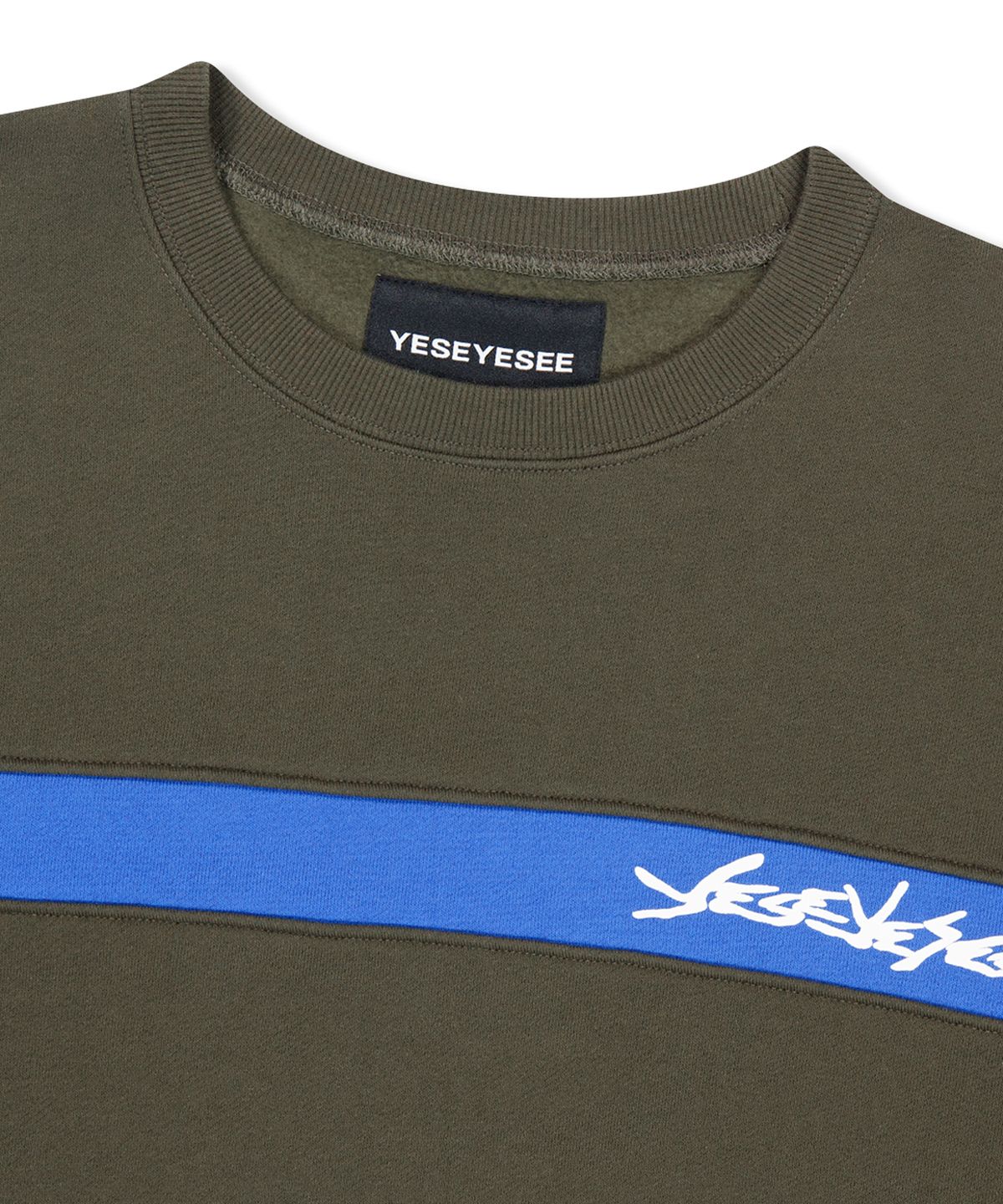 예스아이씨(YESEYESEE) Y.E.S Incision Sweatshirt Khaki