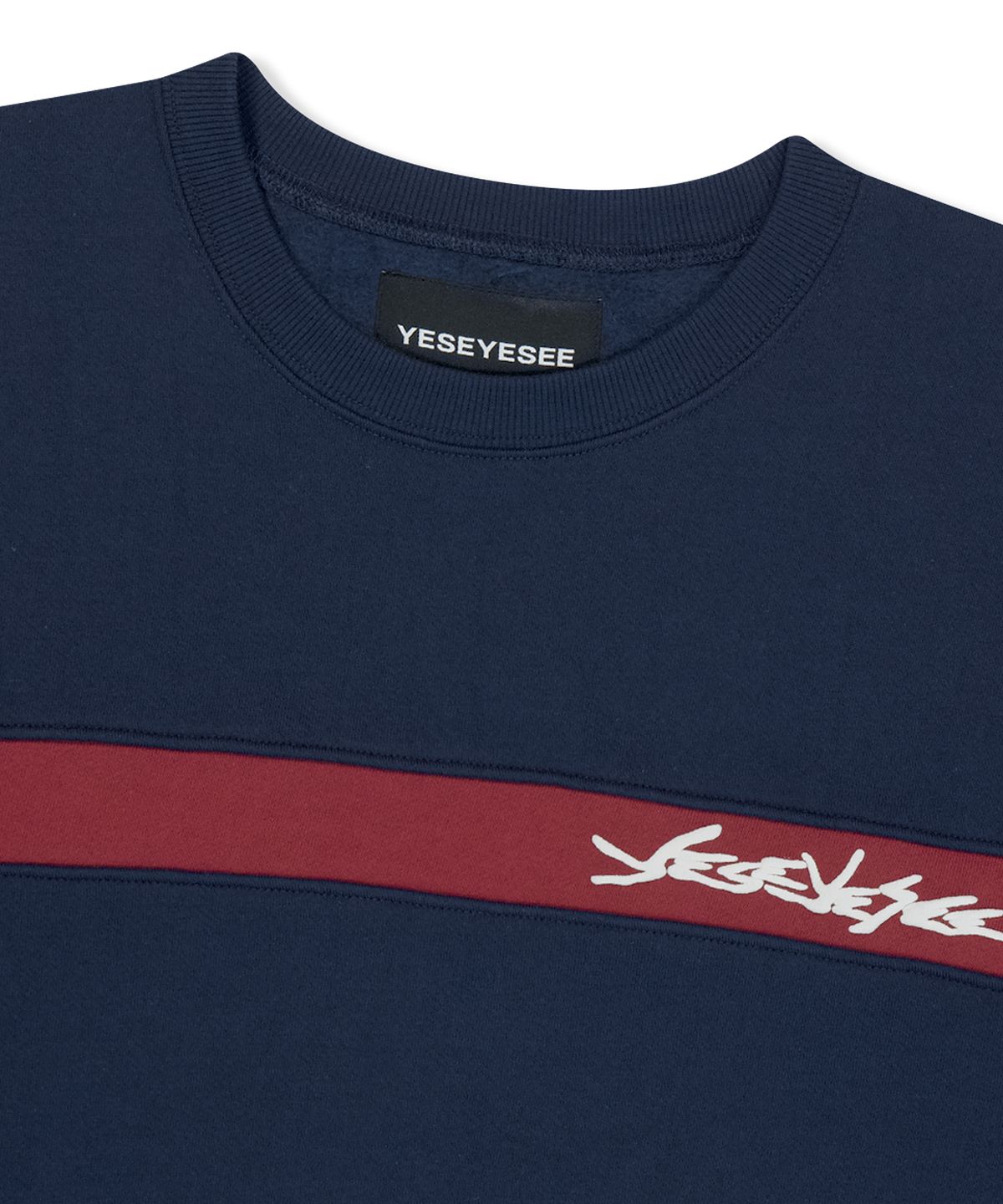 예스아이씨(YESEYESEE) Y.E.S Incision Sweatshirt Navy