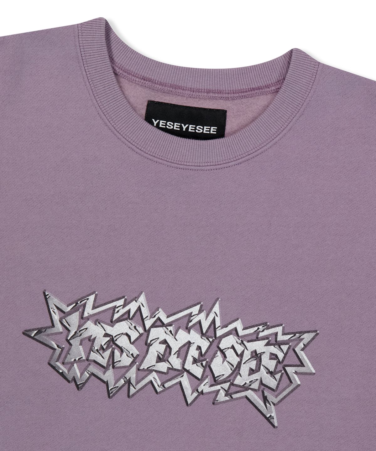 예스아이씨(YESEYESEE) Y.E.S Steel Logo Sweatshirt Lavender
