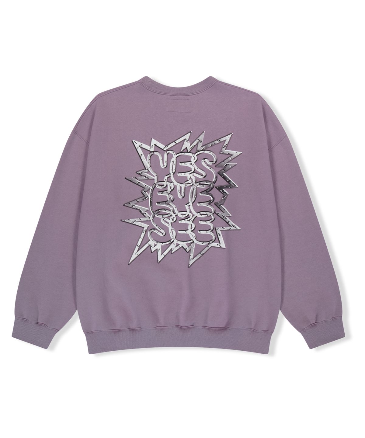 예스아이씨(YESEYESEE) Y.E.S Steel Logo Sweatshirt Lavender