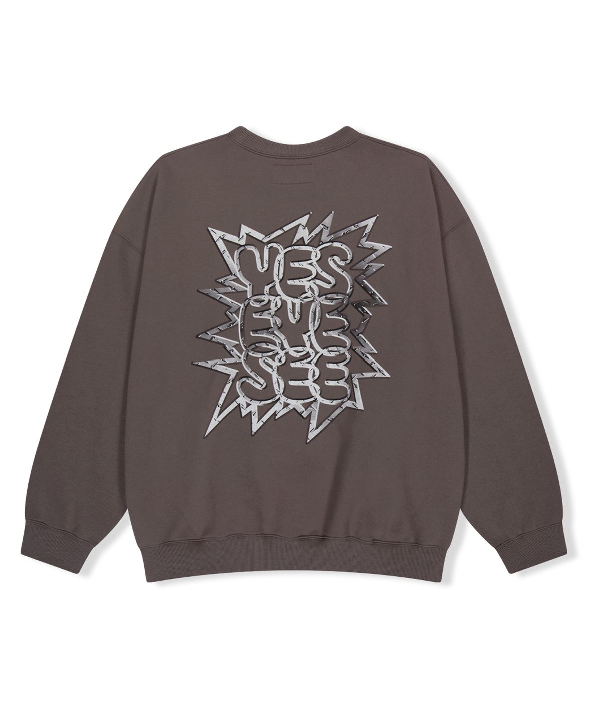 예스아이씨(YESEYESEE) Y.E.S Steel Logo Sweatshirt Cocoa