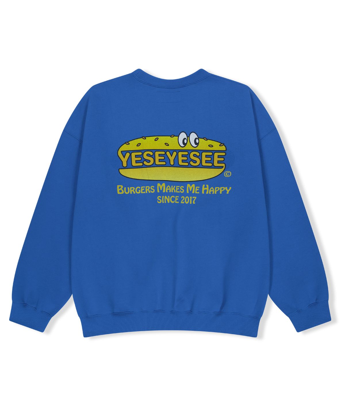 예스아이씨(YESEYESEE) Y.E.S Burger Set Sweatshirt Blue