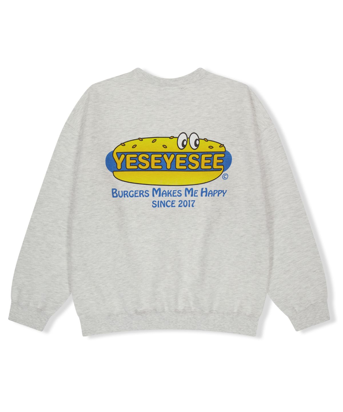 예스아이씨(YESEYESEE) Y.E.S Burger Set Sweatshirt Light Grey