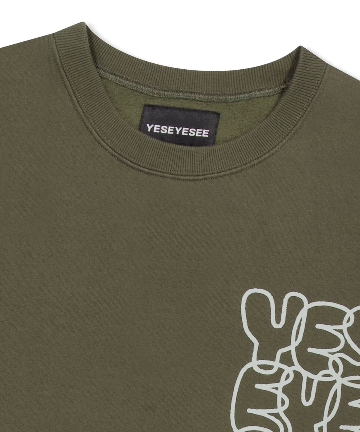 예스아이씨(YESEYESEE) C-Logo Sweatshirt Khaki