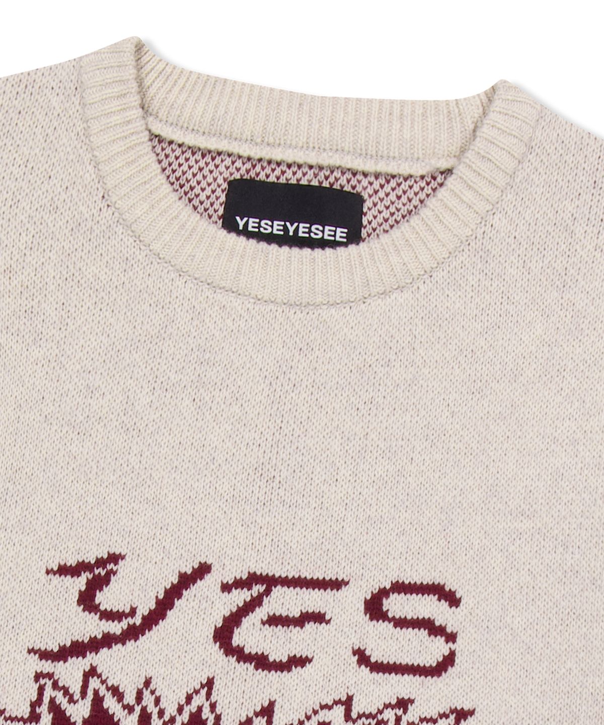 예스아이씨(YESEYESEE) Eye Knit Pullover Sweater Oatmeal