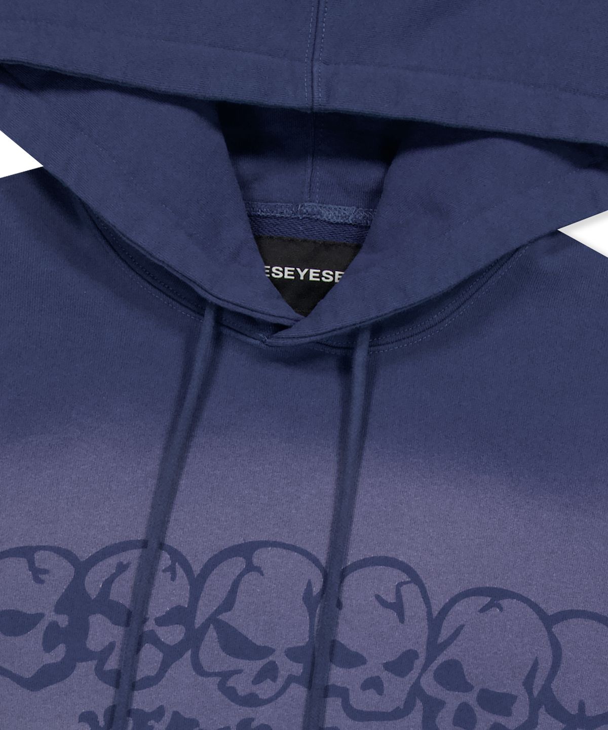 예스아이씨(YESEYESEE) Y.E.S Fade-out Skull Hoodie Cobalt Blue
