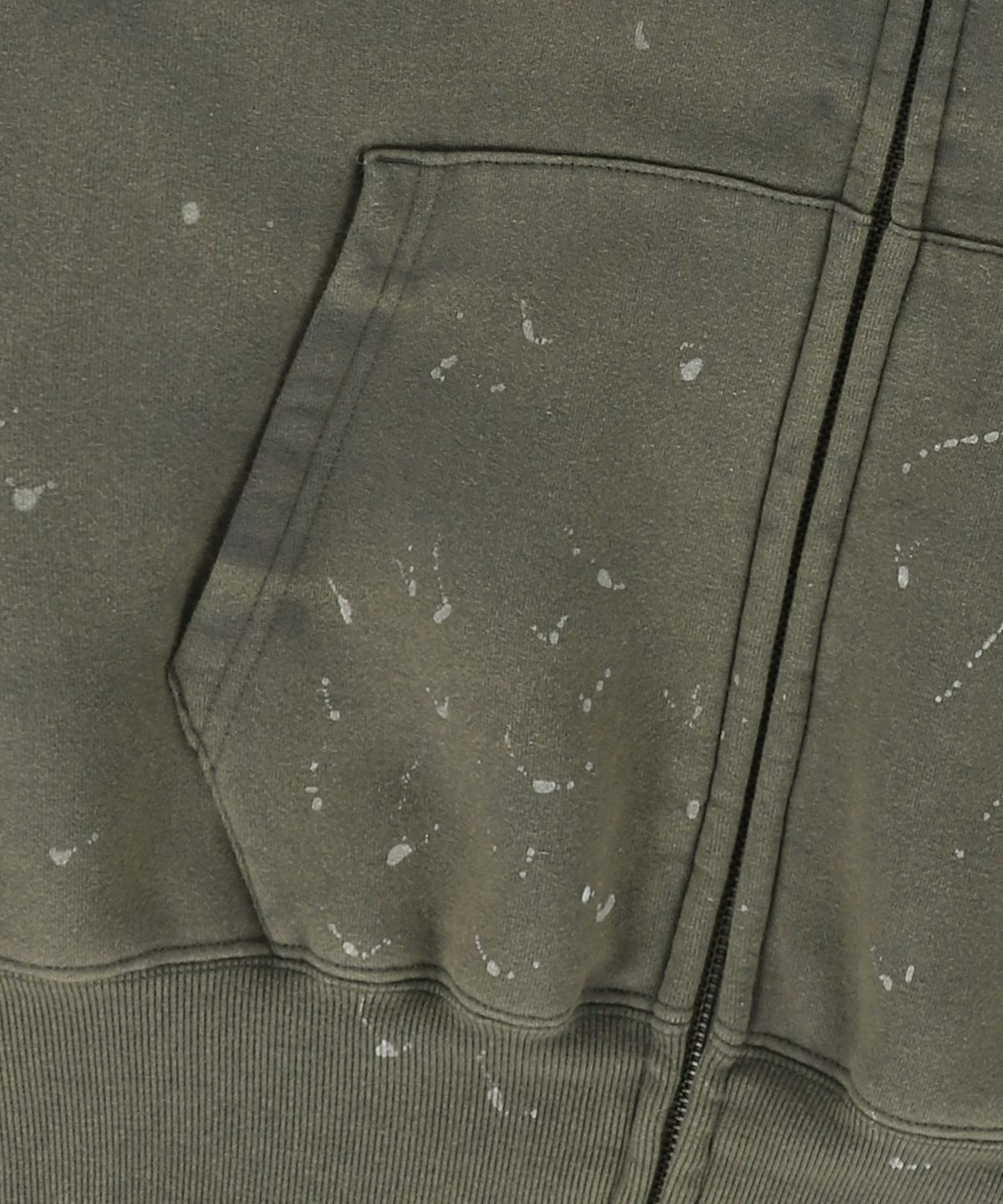 예스아이씨(YESEYESEE) Y.E.S Painted Zip-up Hoodie Dark Grey
