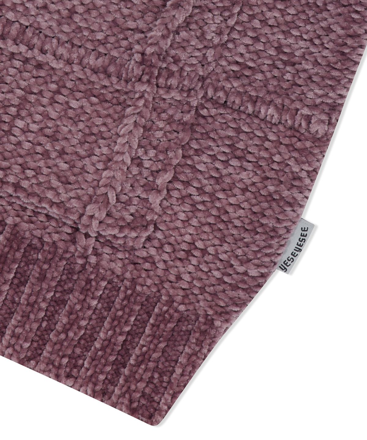 예스아이씨(YESEYESEE) Grid Knit Cardigan Grape