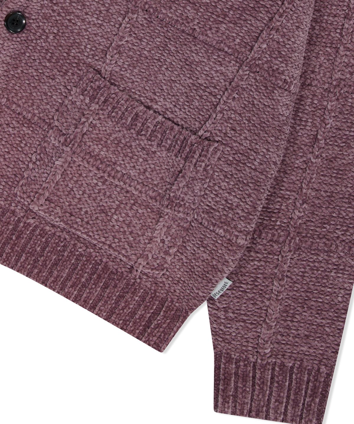 예스아이씨(YESEYESEE) Grid Knit Cardigan Grape