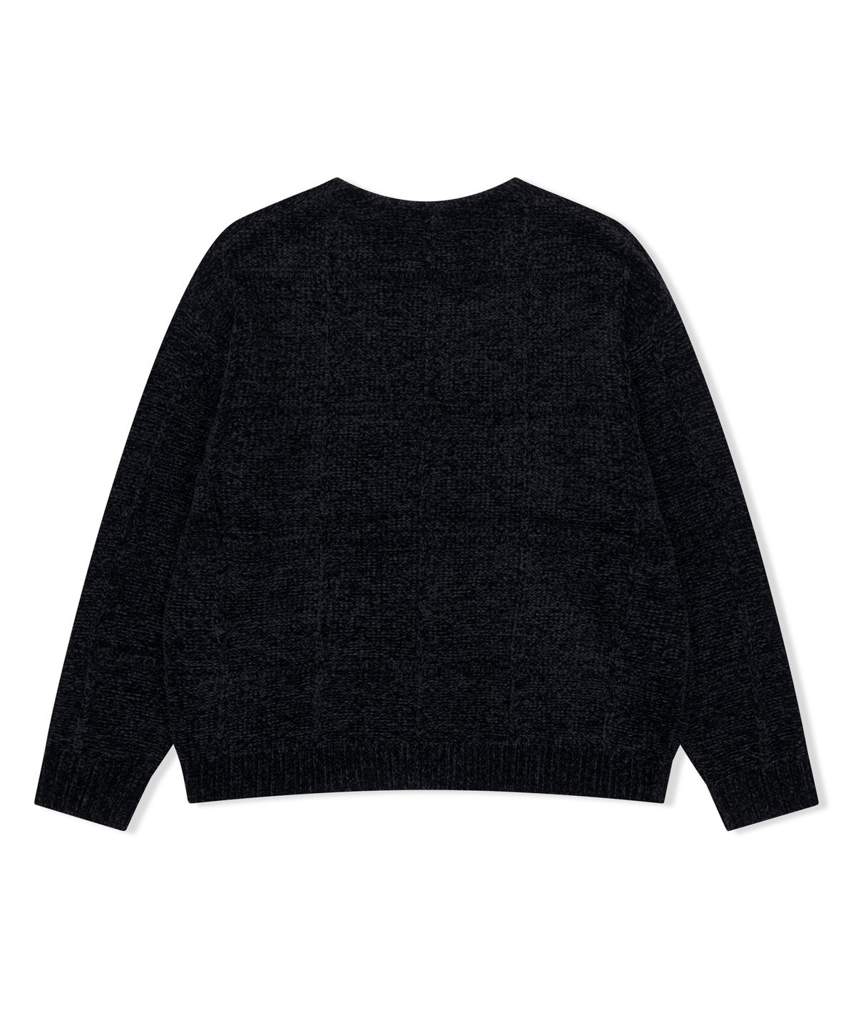 예스아이씨(YESEYESEE) Grid Knit Cardigan Black