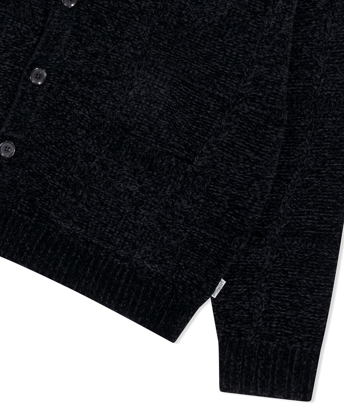 예스아이씨(YESEYESEE) Grid Knit Cardigan Black