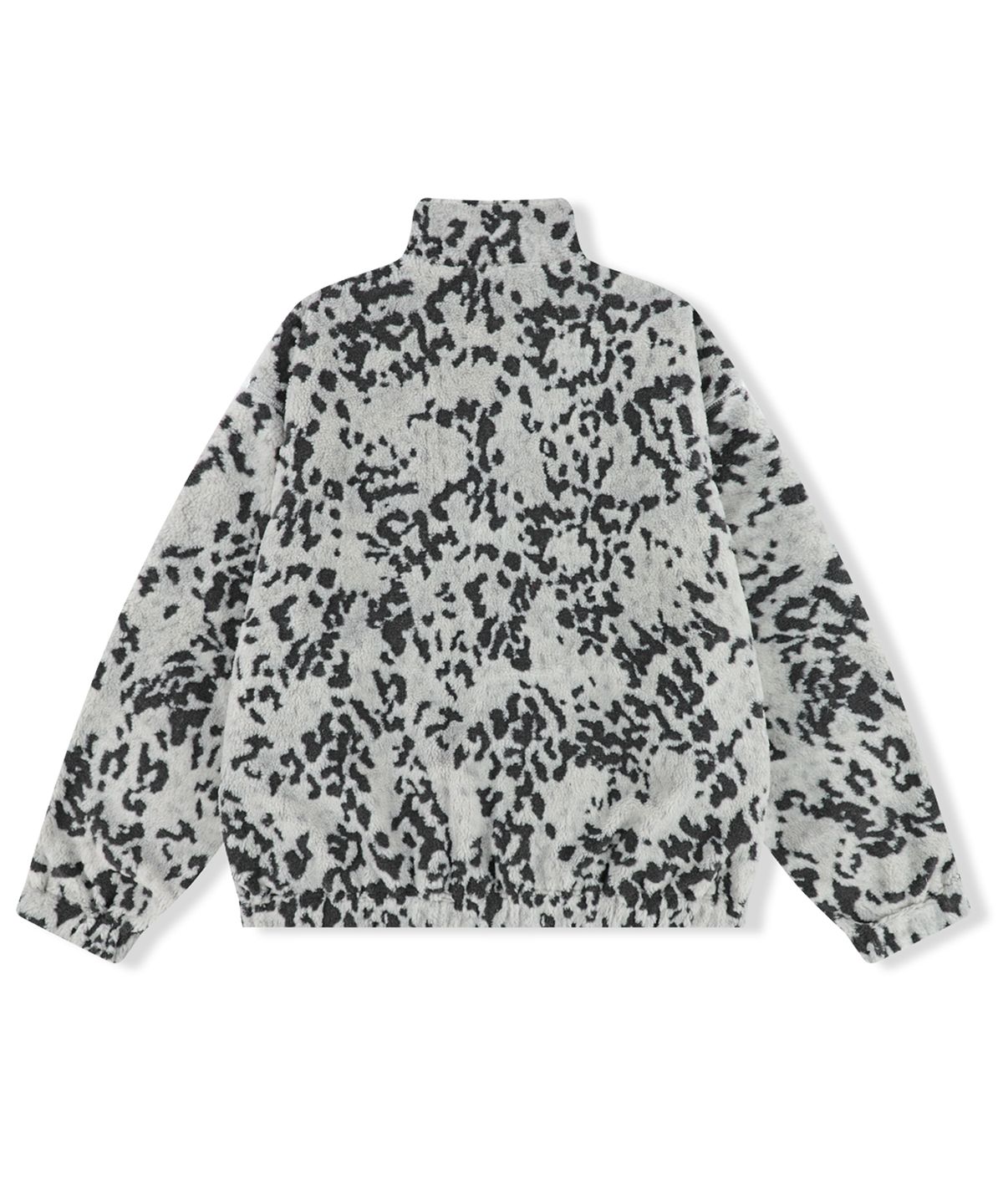 예스아이씨(YESEYESEE) Reversible Leopard Fleece Jacket Silver