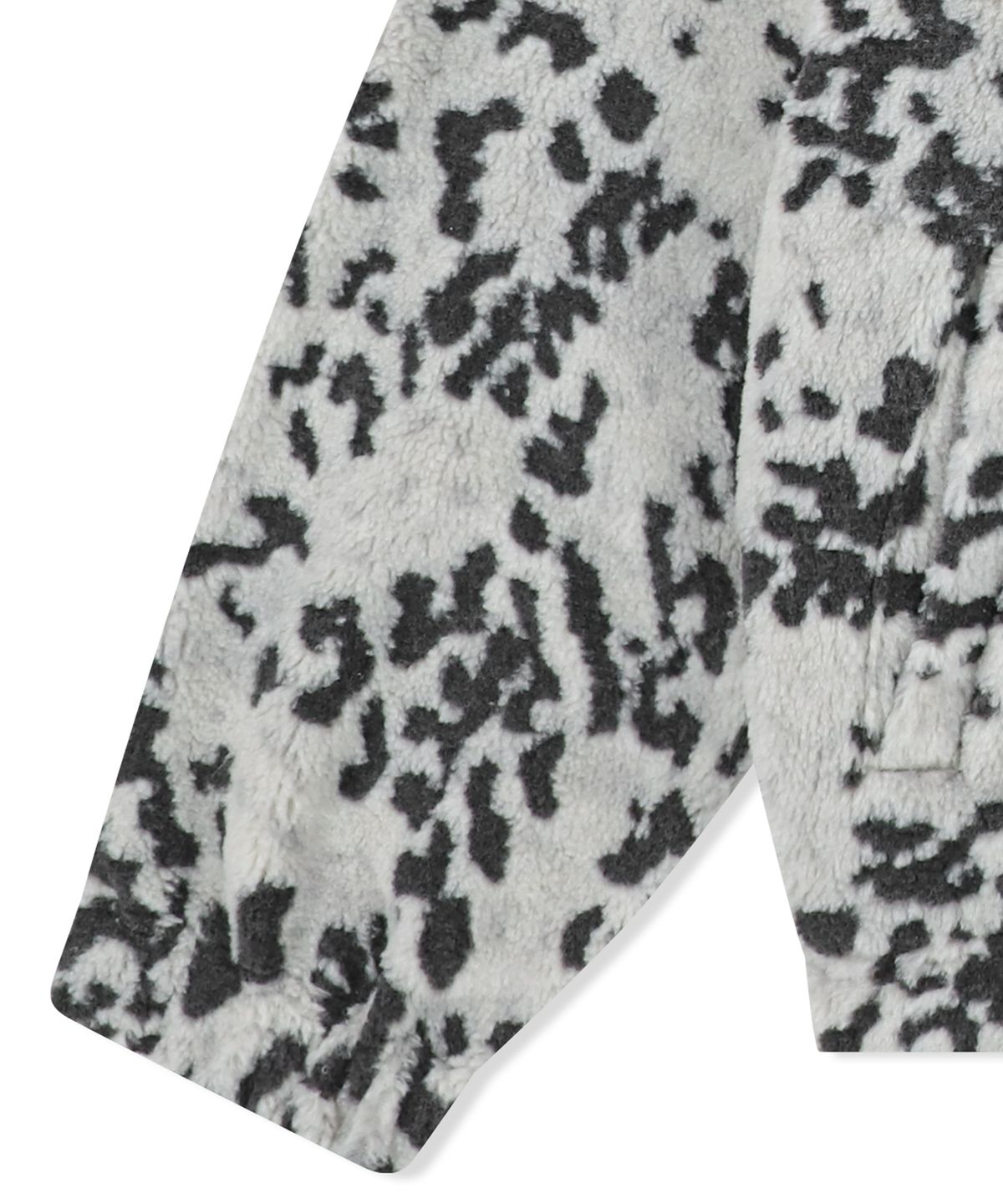 예스아이씨(YESEYESEE) Reversible Leopard Fleece Jacket Silver