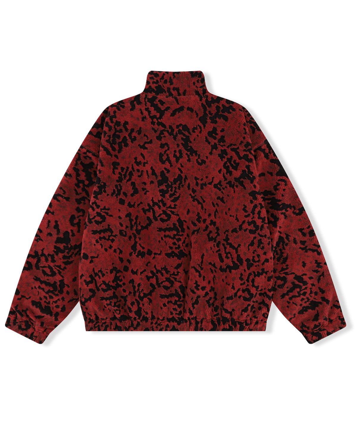 예스아이씨(YESEYESEE) Reversible Leopard Fleece Jacket Red