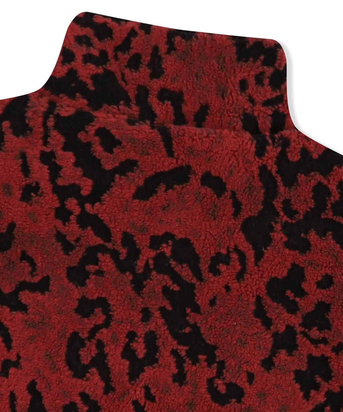 예스아이씨(YESEYESEE) Reversible Leopard Fleece Jacket Red