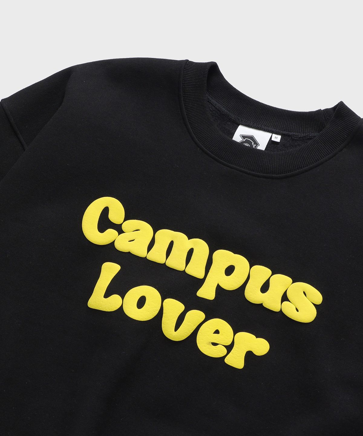 컨셉트컬리지(CONCEPTCOLLEGE) 캠퍼스 러버 스웨트셔츠_블랙 [남녀공용]