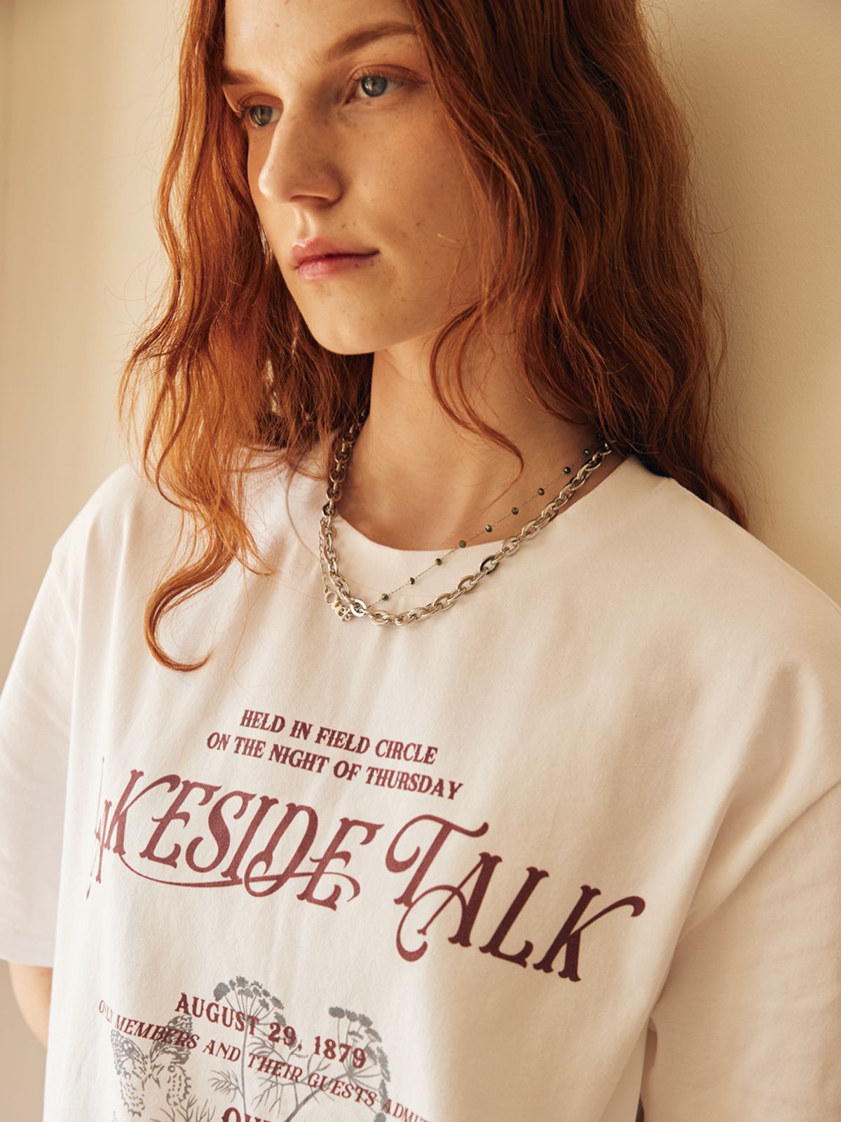 오앨(OUEL) LAKESIDE T-SHIRT_IVORY