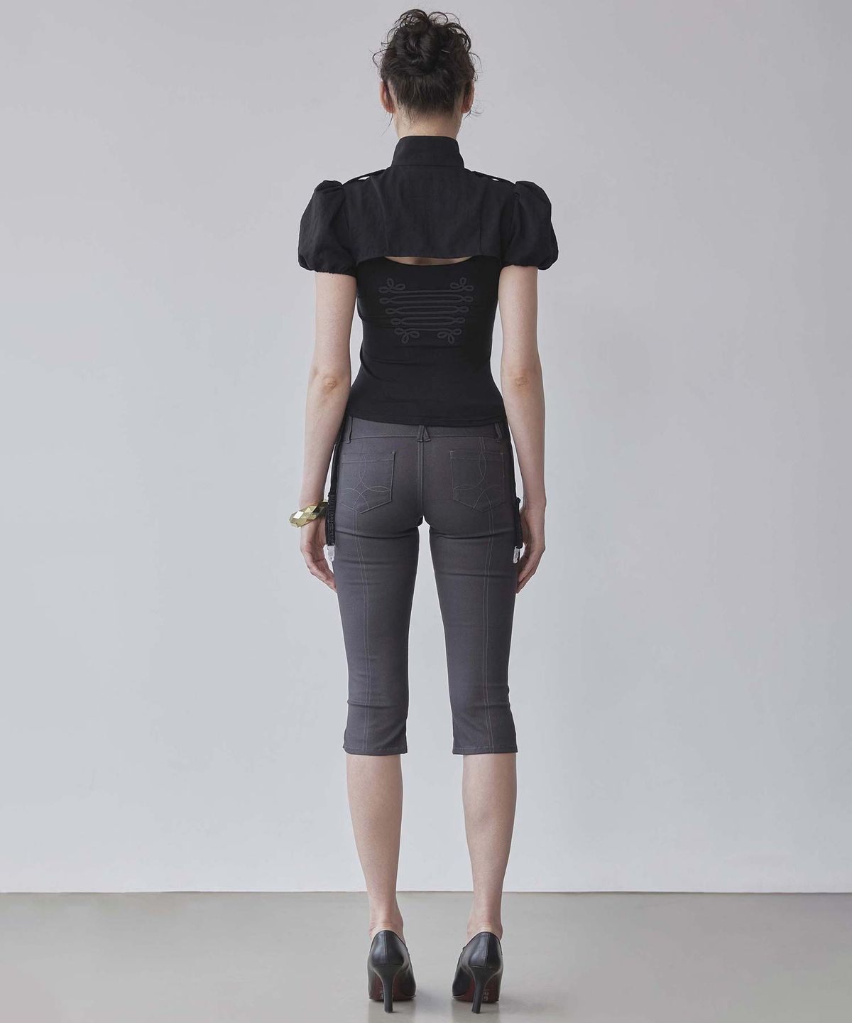 스컬프터(SCULPTOR) 90s Cotton Capri Pants Charcoal