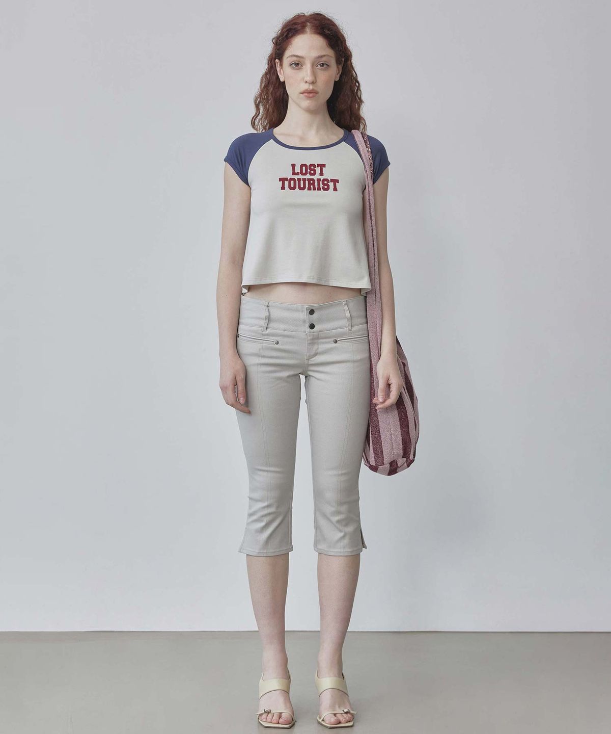 스컬프터(SCULPTOR) 90s Cotton Capri Pants Gray