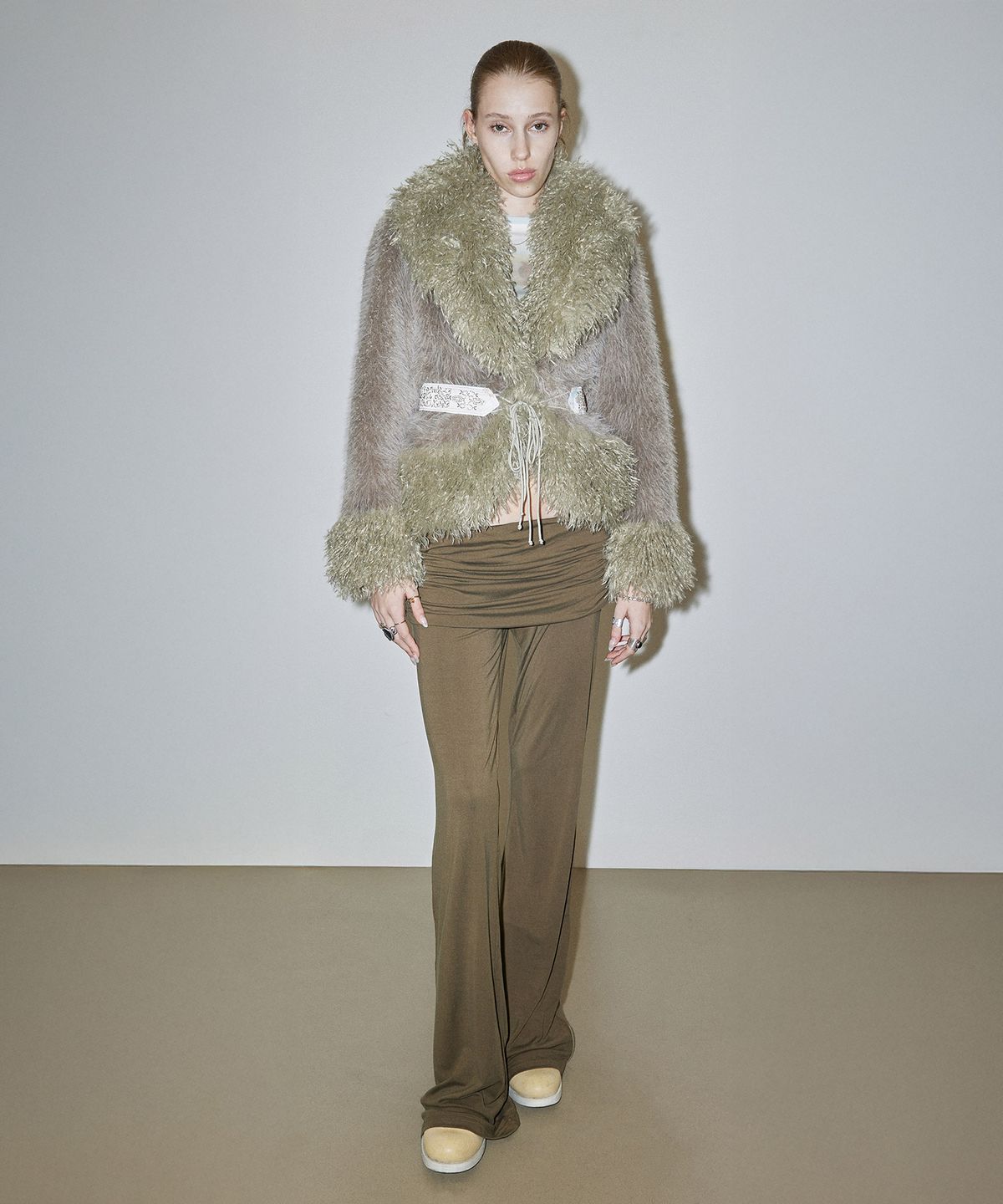 스컬프터(SCULPTOR) Jersey Lowrise Track Pants Khaki