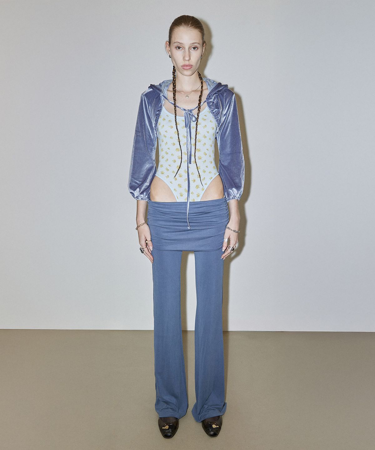 스컬프터(SCULPTOR) Jersey Lowrise Track Pants Navy