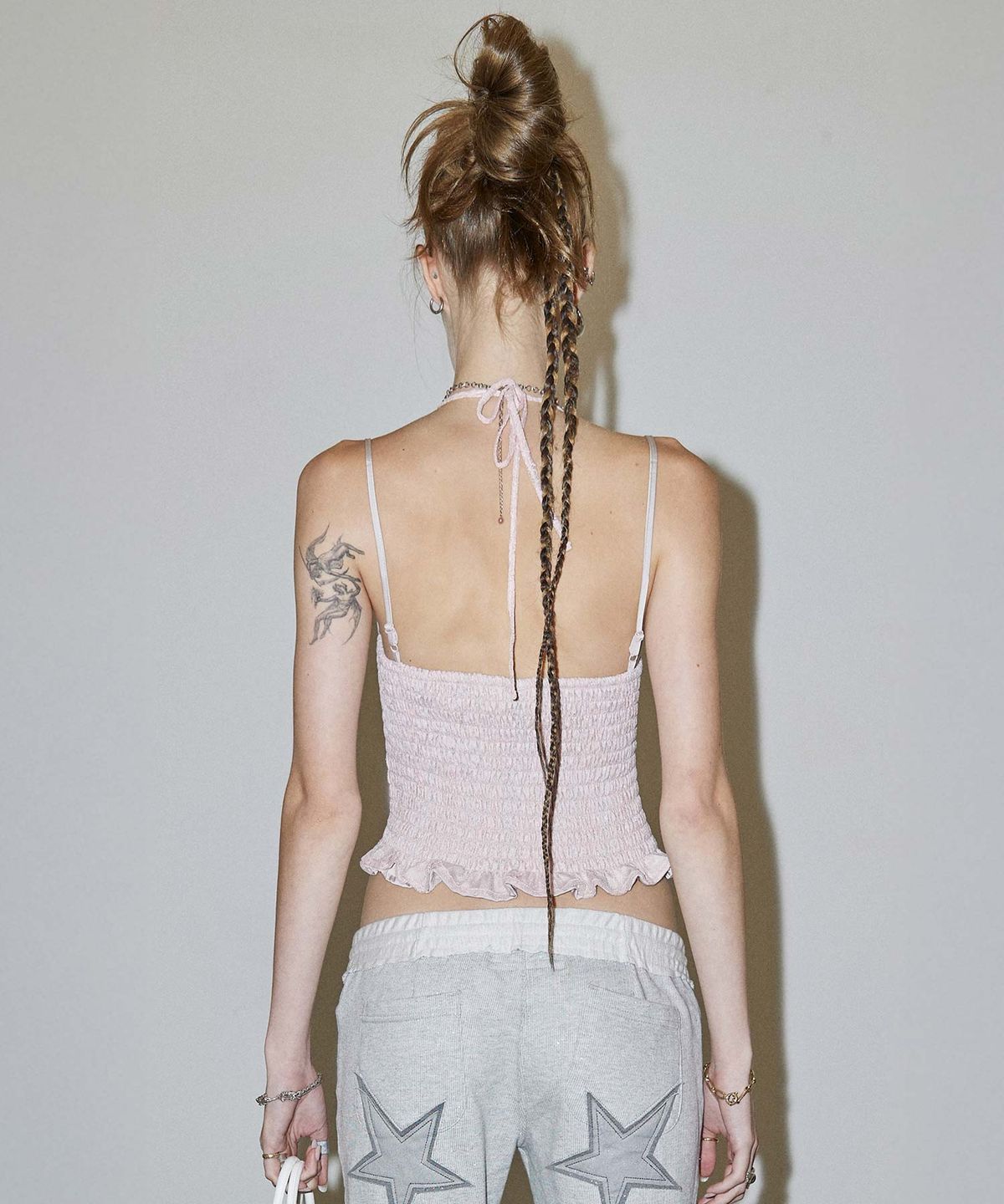 스컬프터(SCULPTOR) 90s Glossy Corset Top Milk Tea
