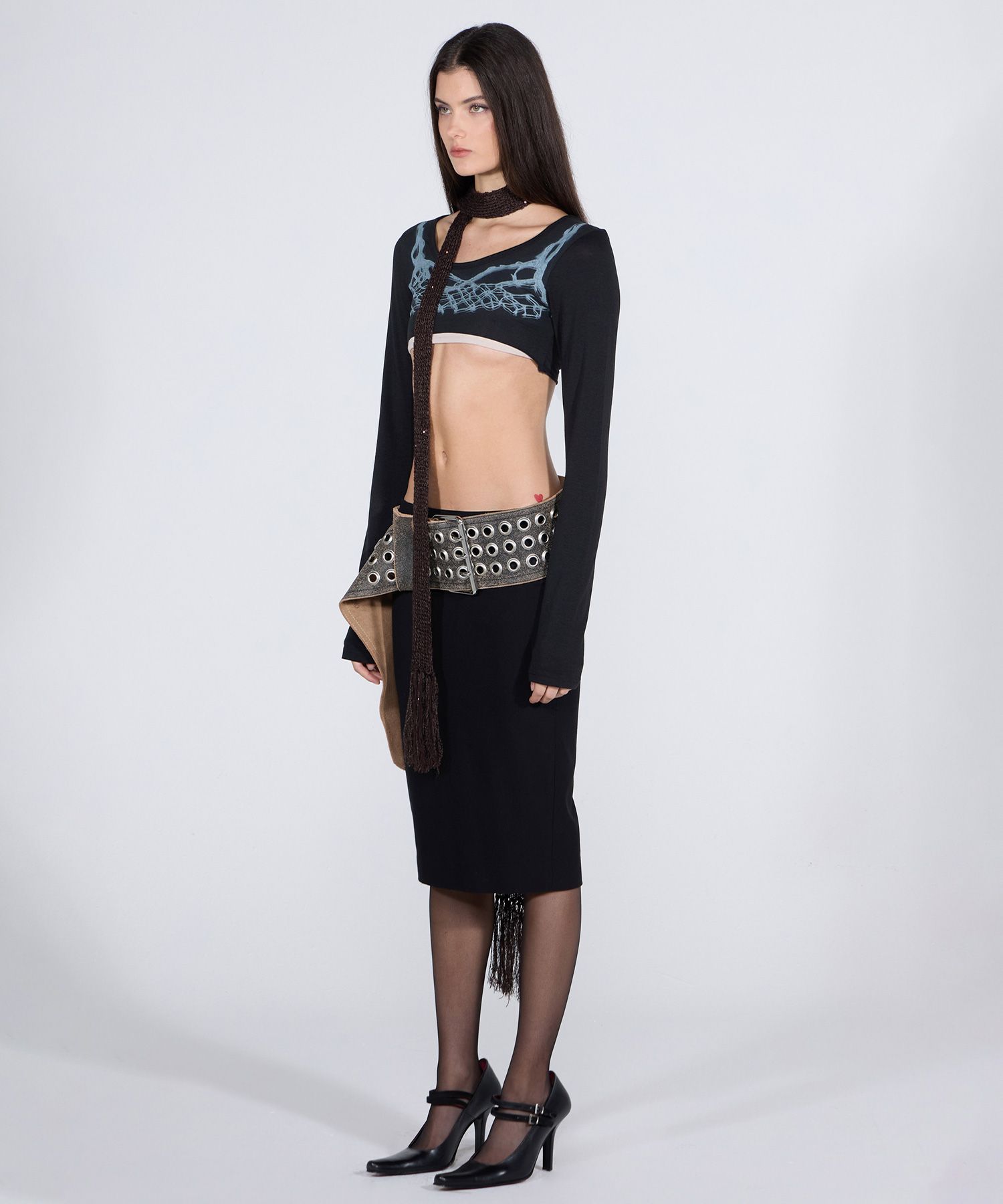 【SCULPTOR 】Micro Underboob /マイクロアンダーブーブT MUSINSA | SCULPTOR Micro Underboob Tee Black