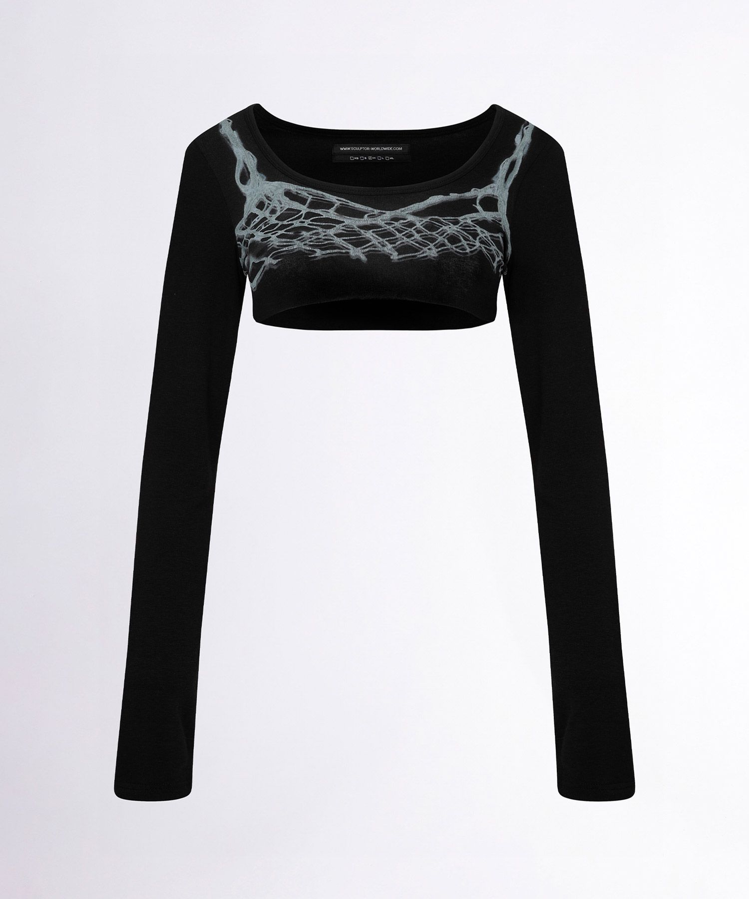 MUSINSA | SCULPTOR Micro Underboob Tee Black