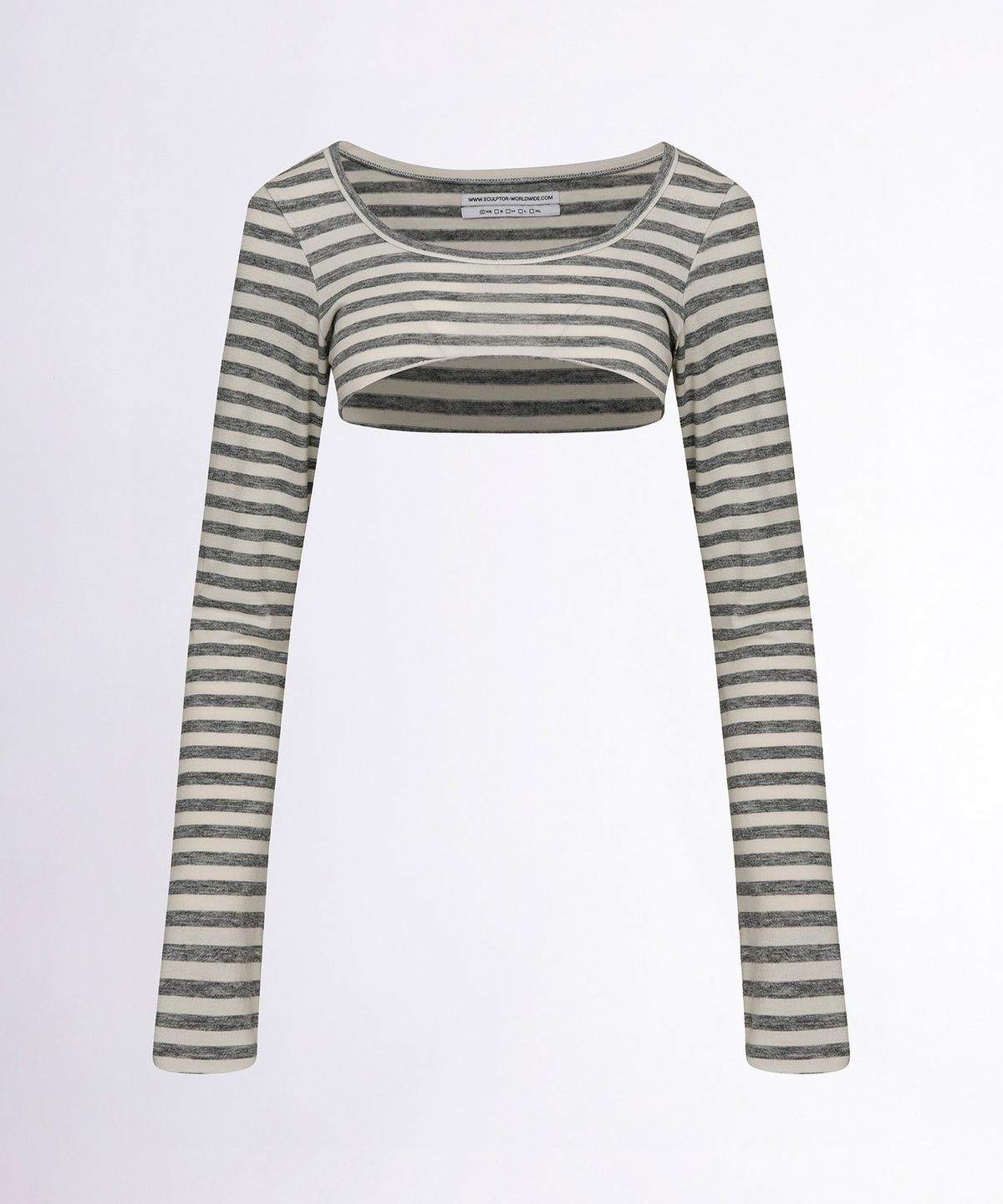 스컬프터(SCULPTOR) Micro Underboob Tee Stripe