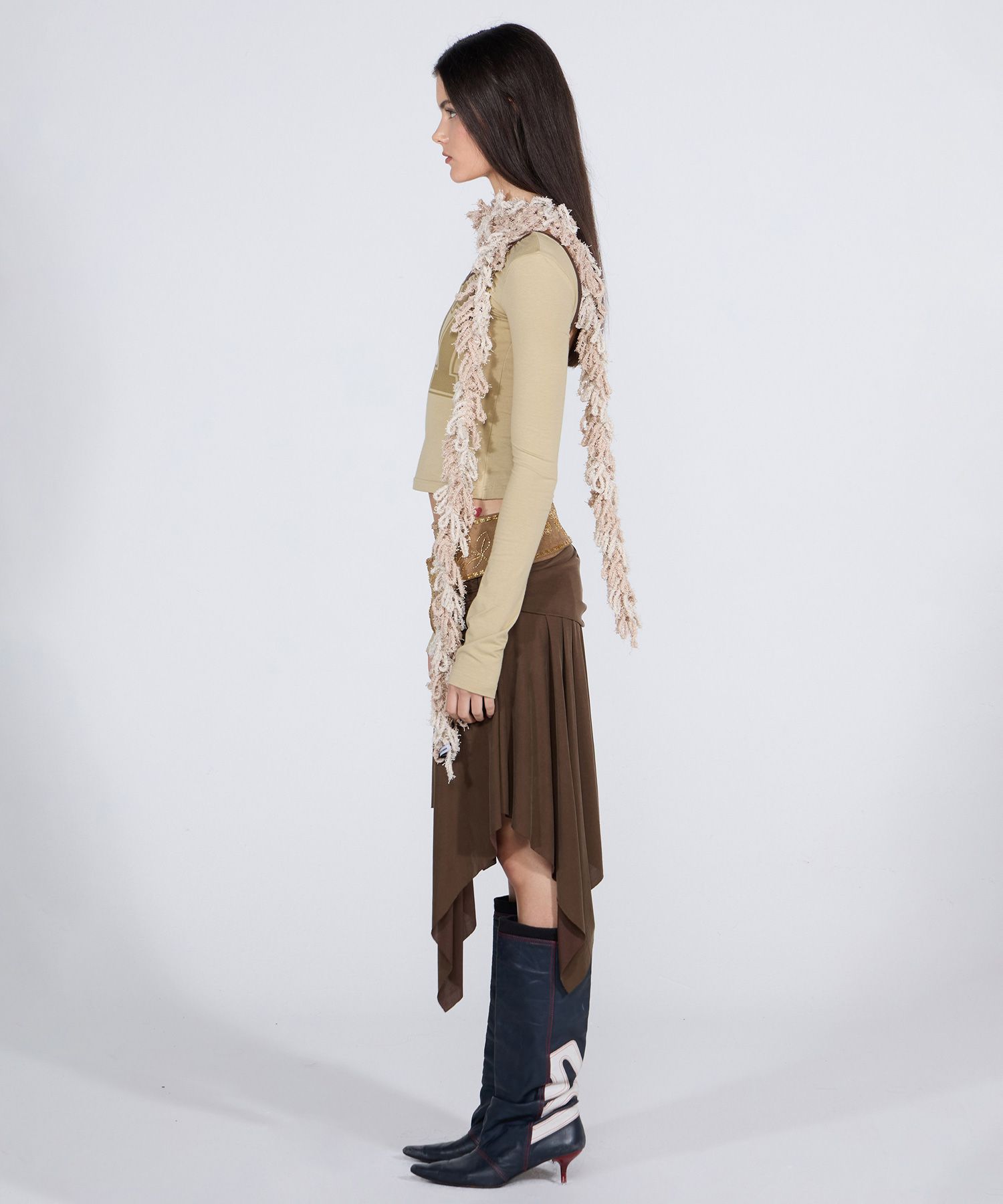 MUSINSA | SCULPTOR Scoop Back Strap Top Dirty Butter