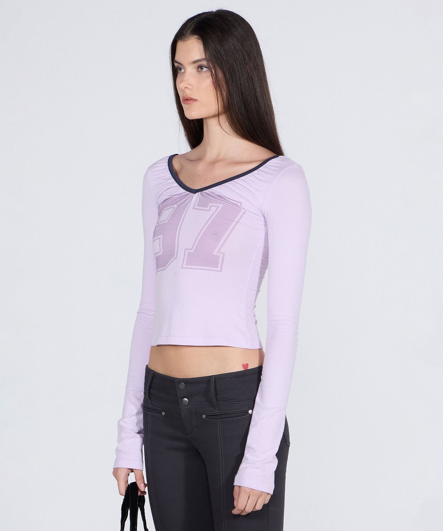 MUSINSA公式 | SCULPTOR Scoop Back Strap Top Light Purple