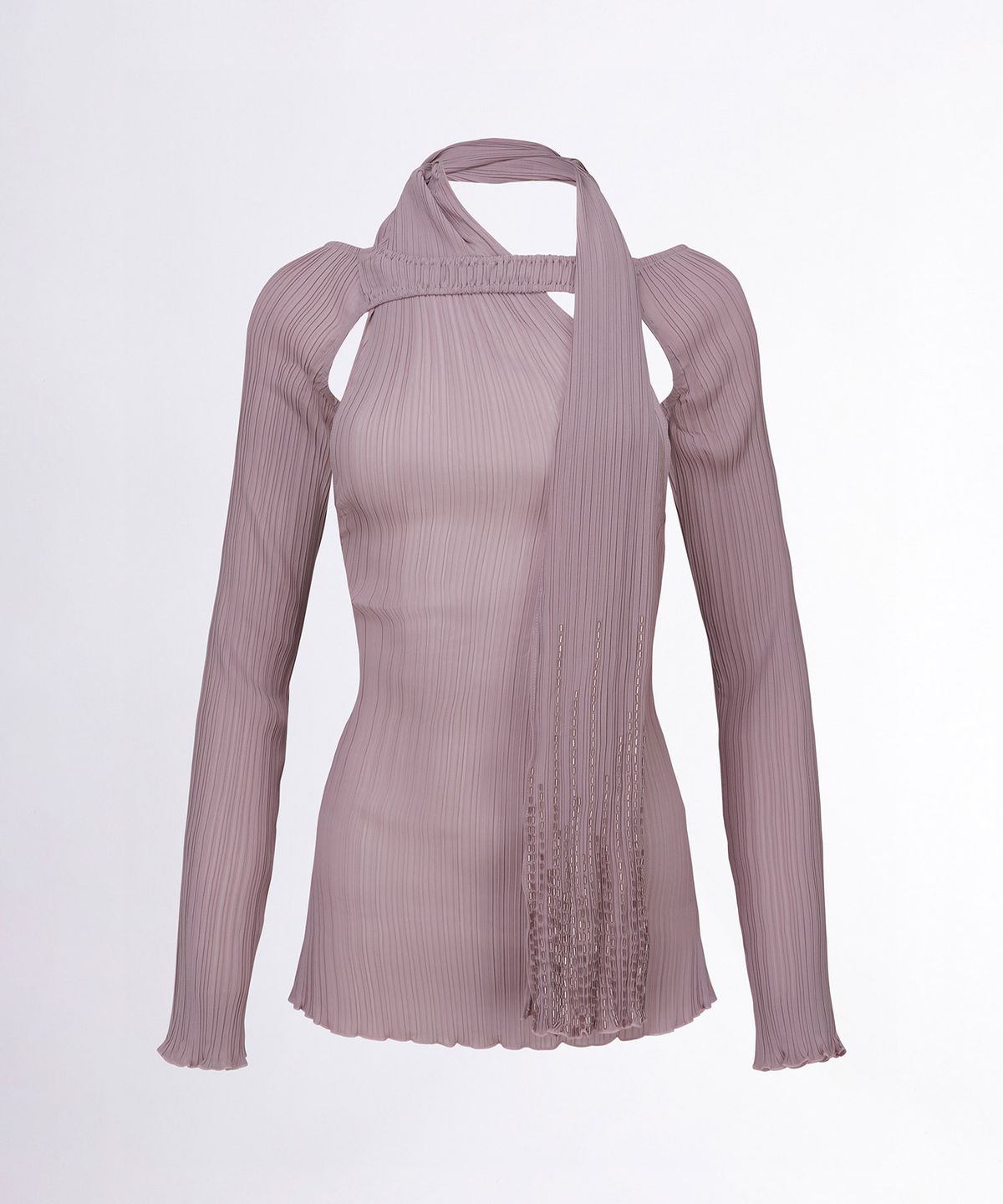 스컬프터(SCULPTOR) Beaded Scarf Set-Up Top Mauve
