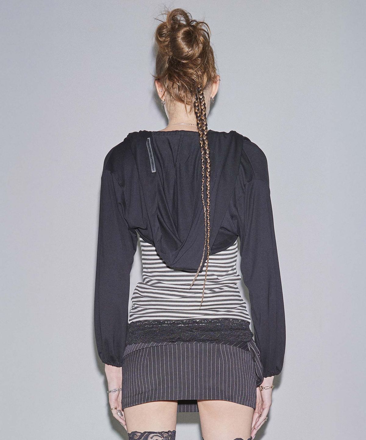 스컬프터(SCULPTOR) Jersey Priest Hoodie Bolero Black