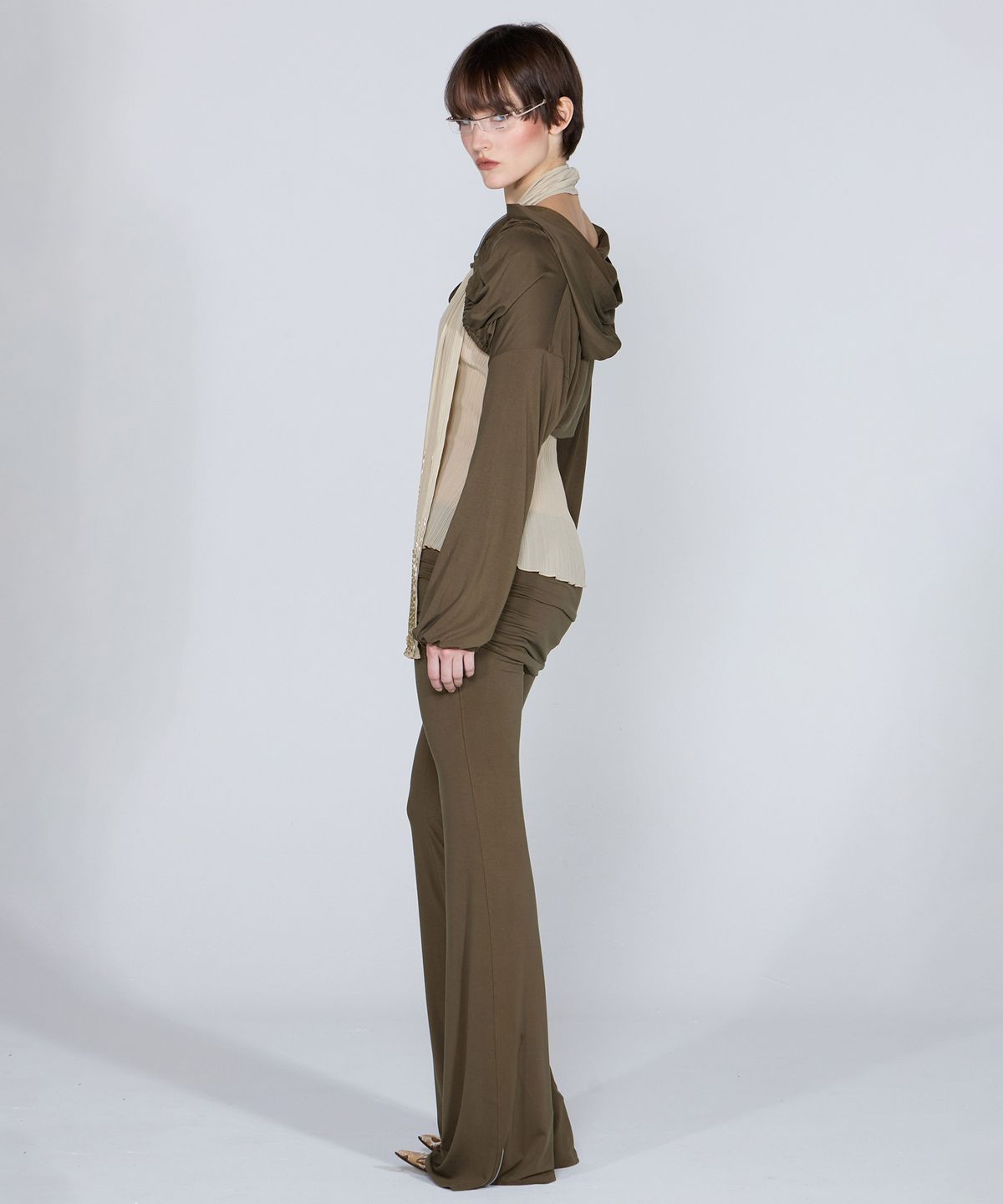 스컬프터(SCULPTOR) Jersey Priest Hoodie Bolero Khaki