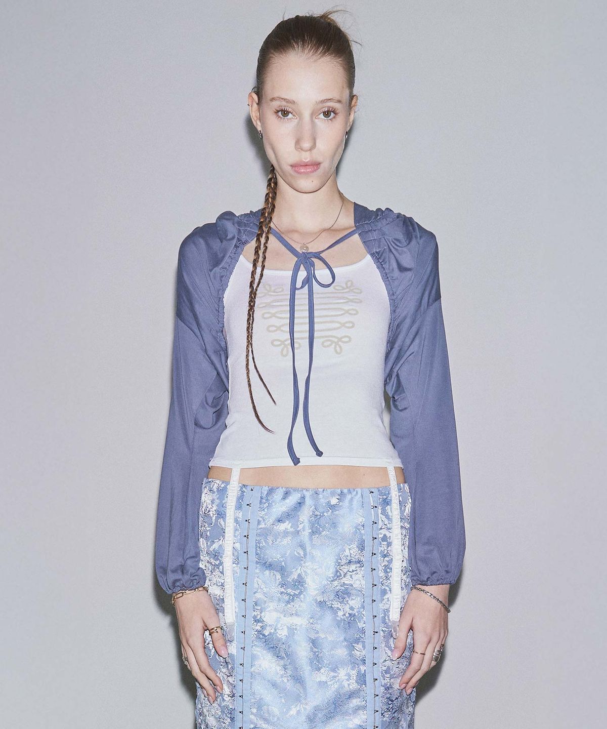 스컬프터(SCULPTOR) Jersey Priest Hoodie Bolero Navy