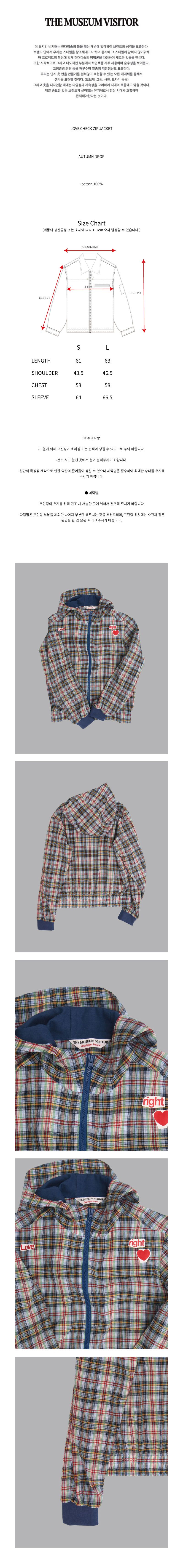 MUSINSA | THEMUSEUMVISITOR LOVE CHECK JACKET (MULTI)