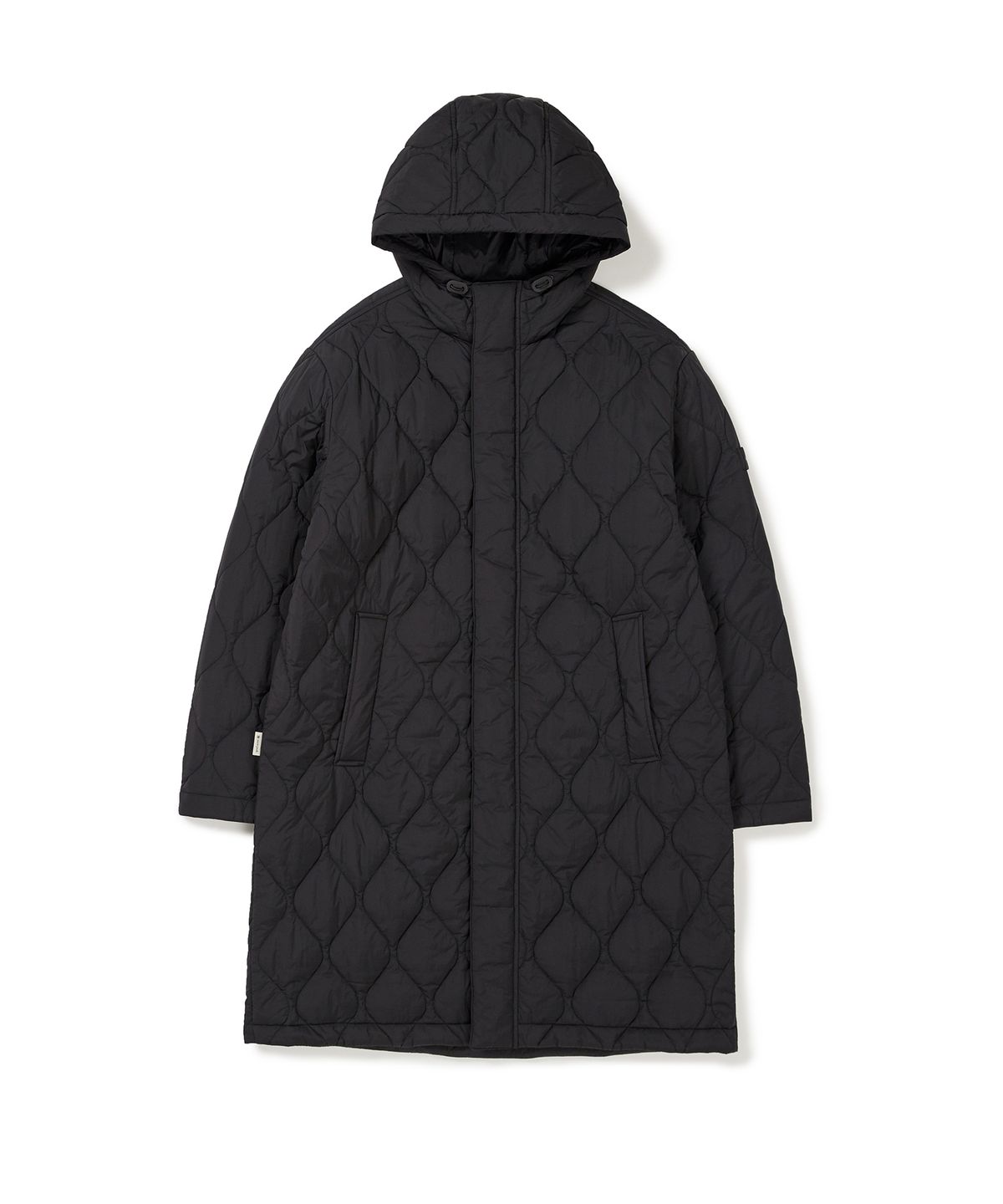 스노우피크 어패럴(SNOWPEAK APPAREL) 리사이클 퀼팅 롱 후드 자켓 (S24WUFPJ08) Black
