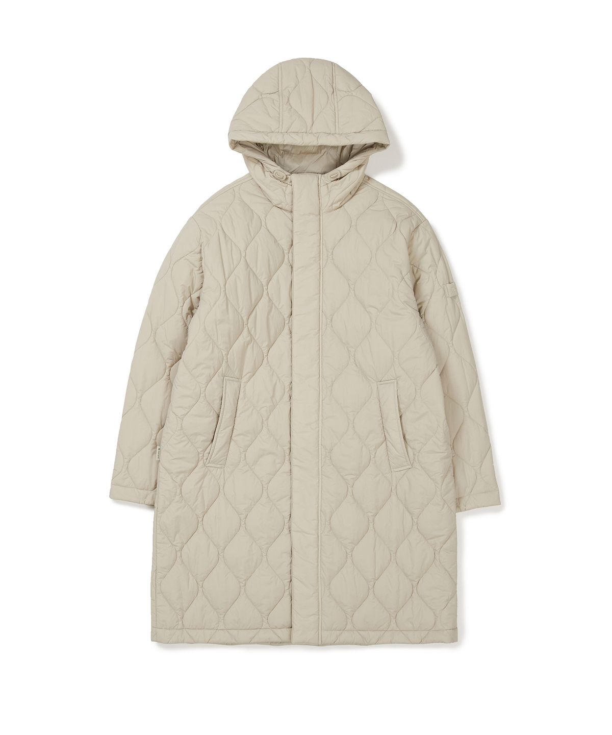 스노우피크 어패럴(SNOWPEAK APPAREL) 리사이클 퀼팅 롱 후드 자켓 (S24WUFPJ08) Beige