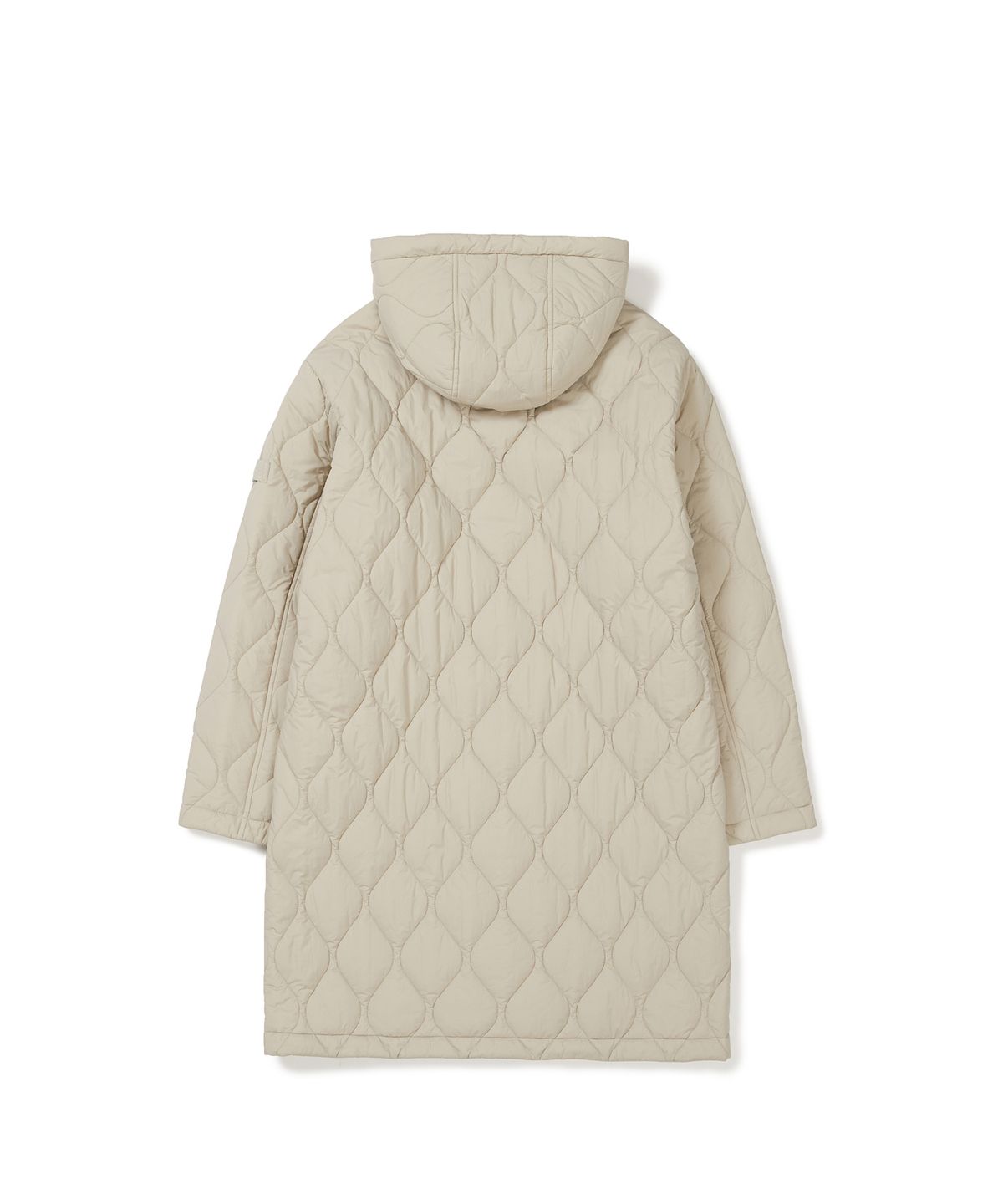스노우피크 어패럴(SNOWPEAK APPAREL) 리사이클 퀼팅 롱 후드 자켓 (S24WUFPJ08) Beige